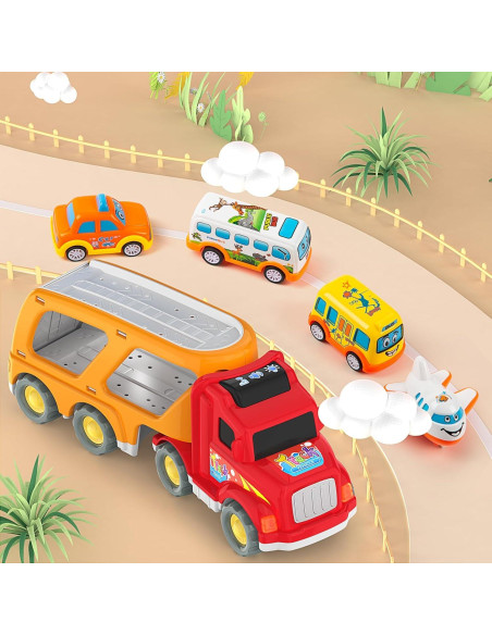 Veslier Juguete de Camión 5 en 1 con Autos para Niños
