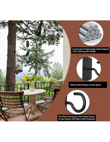 Ganchos de Techo ASZUNE 2.5in (6.35cm) para Plantas - 2 Piezas