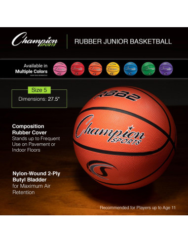 Balón de Baloncesto Champion Sports Junior 5 Azul