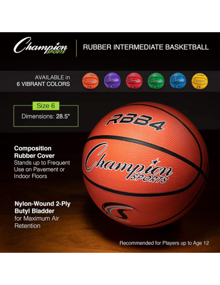 Balón de Baloncesto Pro-Style Champion Sports Tamaño 5 Azul