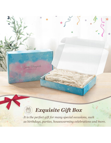 Soportes de Macramé Mkono para Plantas - Paquete de 6 Colgantes