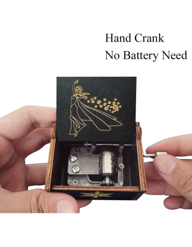 Caja de Música Bolunlun de Madera Congelados 6,35x5,08 cm