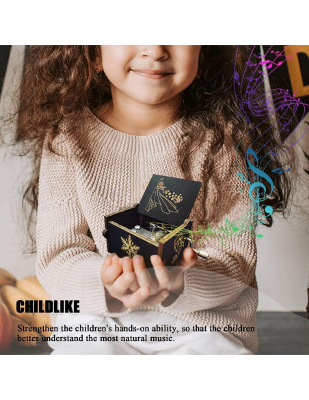 Caja de Música Bolunlun de Madera Congelados 6,35x5,08 cm