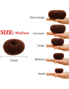 Juego de Anillos de Donut para Peinado de Cabello 7.62 cm - Kitjans 2