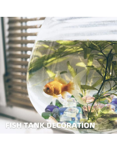 Canicas de Vidrio Planas LUEYAO Color Mezclado 1kg Decoración 2