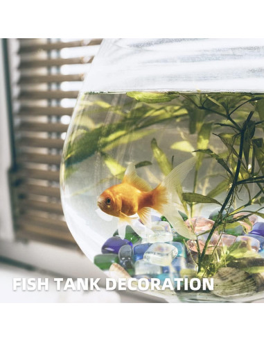 Canicas de Vidrio Planas LUEYAO Color Mezclado 1kg Decoración