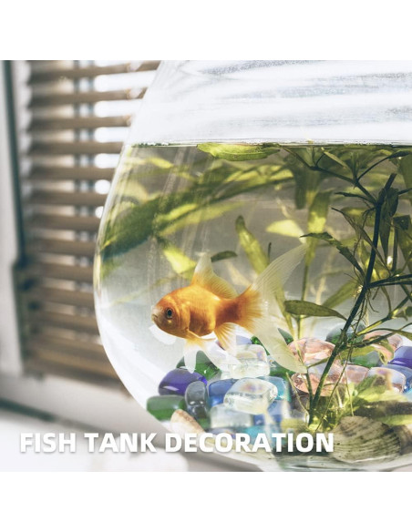 Canicas de Vidrio Planas LUEYAO Color Mezclado 1kg Decoración