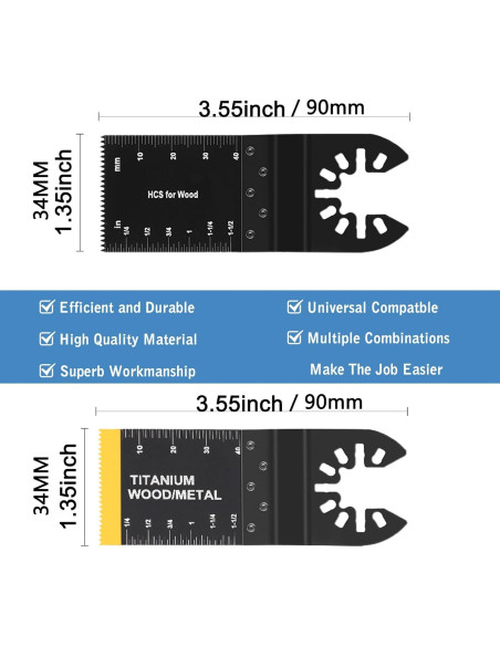 100 Hojas de Sierra Oscilante AIFICUT para Madera