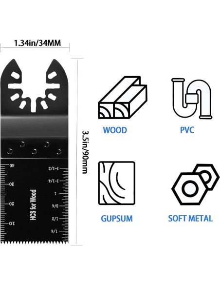 100 Hojas de Sierra Oscilante AIFICUT para Madera