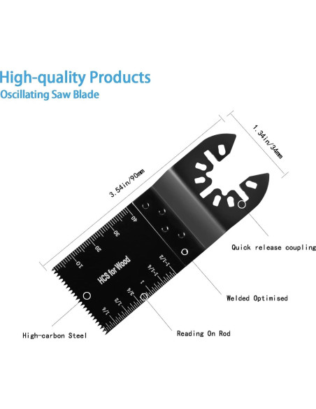 100 Hojas de Sierra Oscilante AIFICUT para Madera