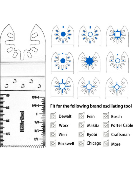100 Hojas de Sierra Oscilante AIFICUT para Madera
