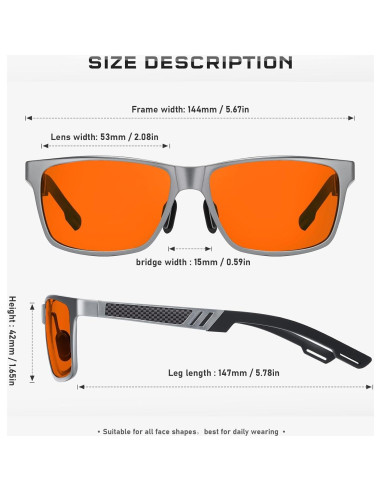 Gafas bloqueadoras luz azul Reglaaly marco metal color púrpura