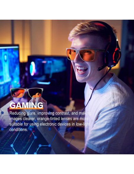 Gafas bloqueadoras luz azul Reglaaly marco metal color púrpura