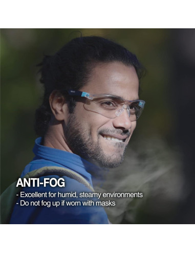 Gafas de Seguridad DEX FIT SG210 Antivaho UV385 Ajustables