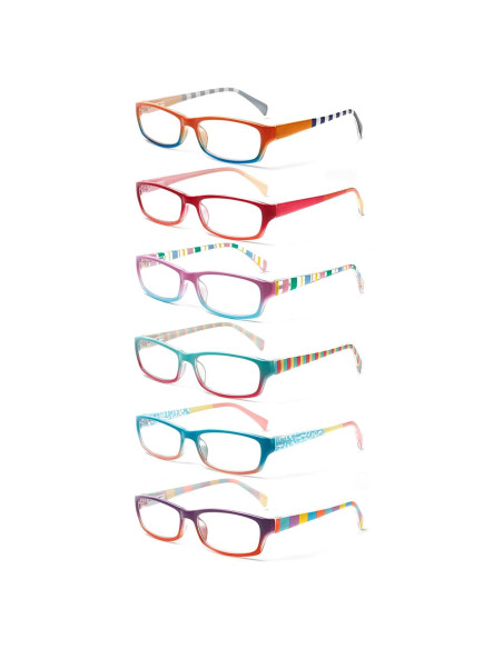 Gafas de lectura Kerecsen para mujeres 6 Pack con filtro UV