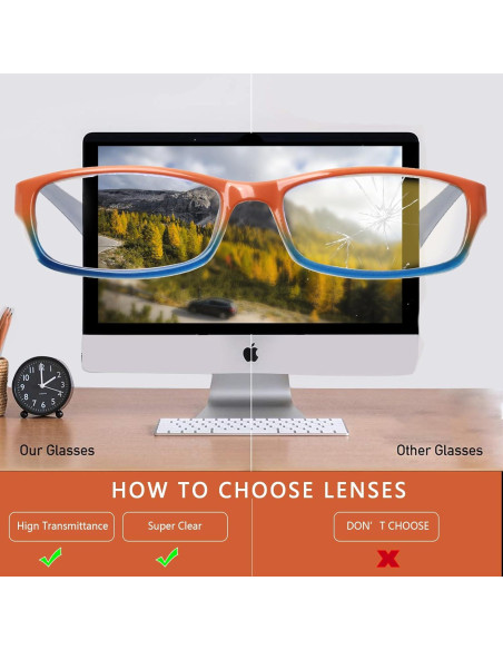 Gafas de lectura Kerecsen para mujeres 6 Pack con filtro UV