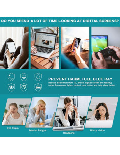 Gafas de luz azul Gaoye para mujer - Bloqueo 99% - Paquete 3 2