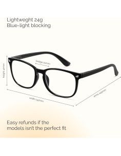 Gafas de lectura CCVOO Unisex 5 Piezas Anti Luz Azul 2