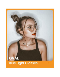 Gafas de Luz Azul Cyxus Redondas Metalicas Lente Clara UV 2