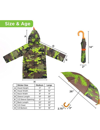 Set Paraguas y Chaqueta de Lluvia Addie & Tate Unicornio