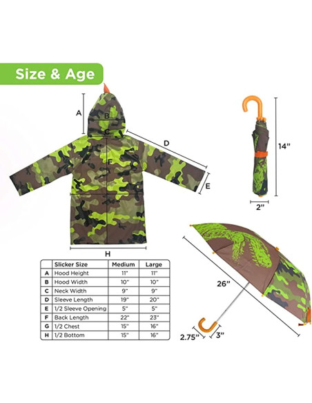 Set Paraguas y Chaqueta de Lluvia Addie & Tate Unicornio