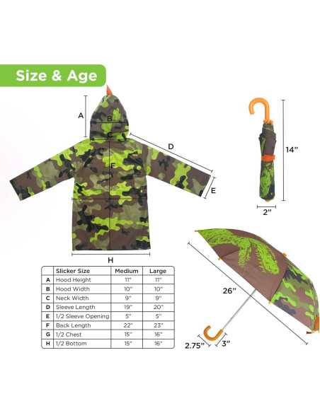 Set Paraguas y Chaqueta de Lluvia Addie & Tate Unicornio