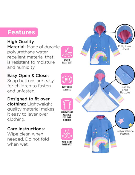 Set Paraguas y Chaqueta de Lluvia Niñas Addie & Tate