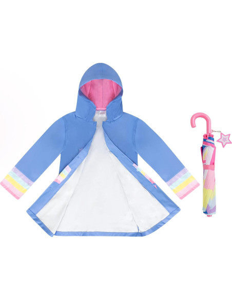 Set Paraguas y Chaqueta de Lluvia Niñas Addie & Tate