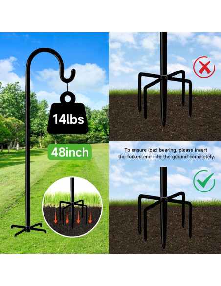 Gancho de Jardín Pantutru 121.92 cm 5 Puntas Soporte Decorativo