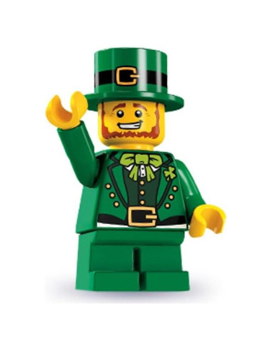 Minifigura LEGO Serie 6 Leprechaun con Olla de Oro