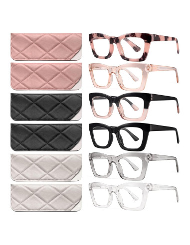 Gafas de Lectura CCVOO 6 Pack Oprah Luz Azul 2.25x