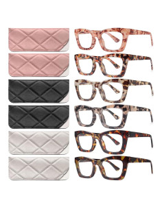 Gafas de Lectura CCVOO Oprah 6 Paquete Luz Azul 1.5x