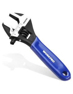 Llave Ajustable WORKPRO 10.16 cm Acero Cr-V Azul