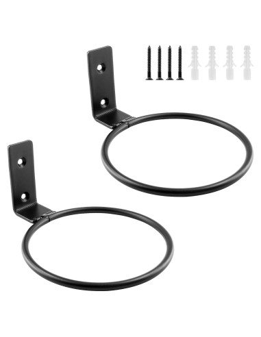 Juego de 2 Anillos para Macetas Jiozermi 15.24 cm Metal Negro