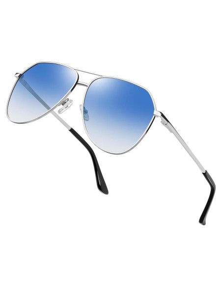 Gafas de Sol Joopin Aviador Polarizadas UV400 Plateadas