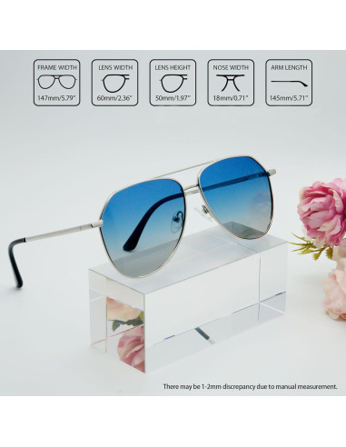 Gafas de Sol Joopin Aviador Polarizadas UV400 Plateadas