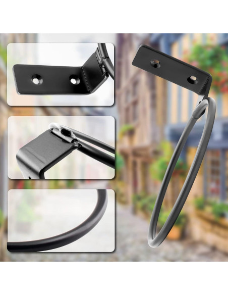 Juego de 2 Anillos para Macetas Jiozermi 15.24 cm Metal Negro