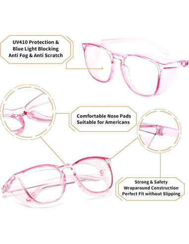 Gafas de seguridad Alsenor UV antiempañante púrpura