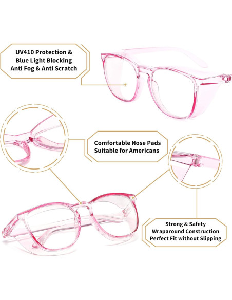 Gafas de seguridad Alsenor UV antiempañante púrpura