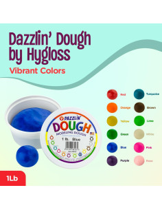 Masa de Modelar Dazzlin' Hygloss 5.44kg - No Tóxica, 12 Colores 2