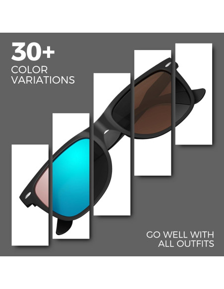 Gafas de sol polarizadas Sunier UV400 estilo retro para hombre