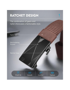 Cinturón Ratchet Fairwin de Nylon para Hombre 1.25 cm Automático 2