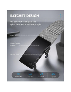 Cinturón de Nylon Fairwin Automático para Hombre 3,18 cm 2