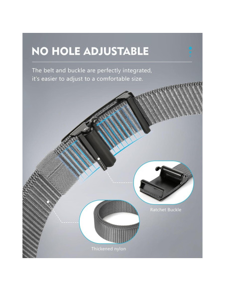 Cinturón de Nylon Fairwin Automático para Hombre 3,18 cm