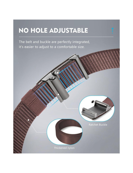 Cinturón Fairwin Automático de Nylon para Hombre 81-97 cm