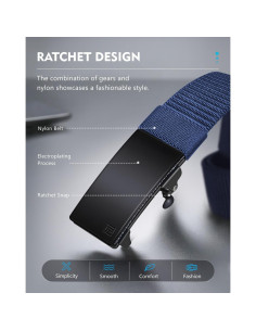 Cinturón de Nylon Fairwin Automático para Hombre 3,18 cm 2