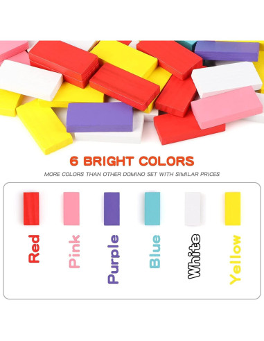 Juego de Dominó Wondertoys 600 Piezas Madera Educativo