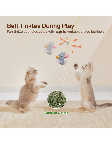 Juguetes Interactivos para Gatos Potaroma 5 Pcs Ajustables