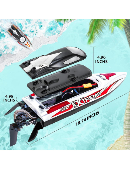 Barco RC BEZGAR HJ816 47.5 cm 55 KMH Impermeable