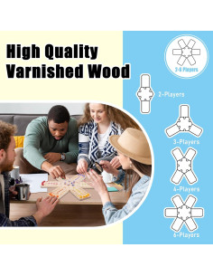 Juego de Mesa Aggravation WodGod de Madera con 30 Canicas 2